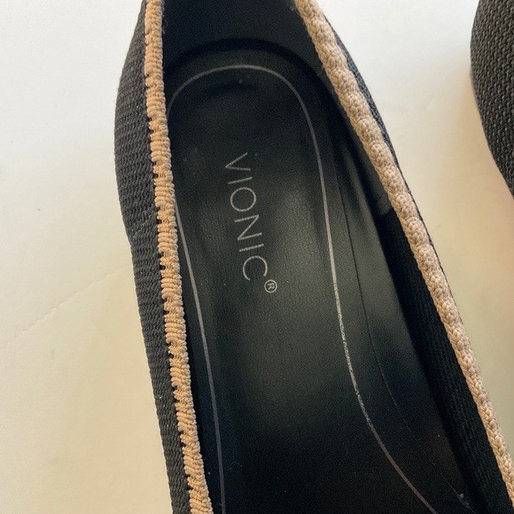 VIONIC Dahlia Knit Flats Black & Tan Size 7 - Picture 5 of 8